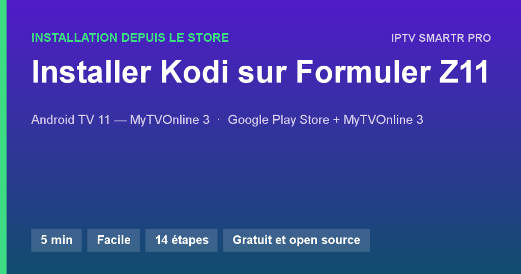 Kodi sur Formuler Z11 Pro / Z11 Pro Max — Installation depuis le store