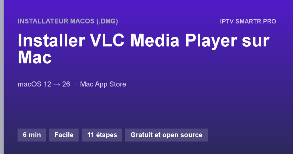 VLC Media Player sur Mac (macOS Intel et Apple Silicon) — Installateur macOS (.dmg)